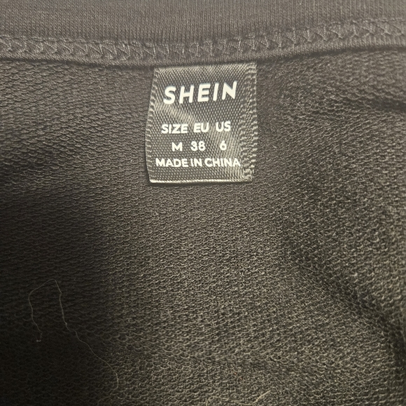 Shein Distressed Cold Shoulder Sweater Shirt Size M - Picture 3 of 3